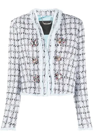 Philipp Plein Single-breasted tweed blazer