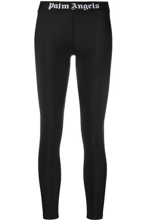 Palm Angels Logo-waistband cropped legging