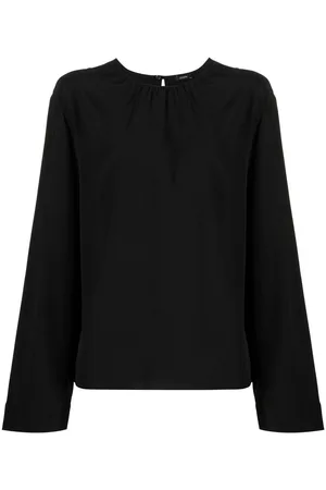 Joseph Gathered-neck silk blouse