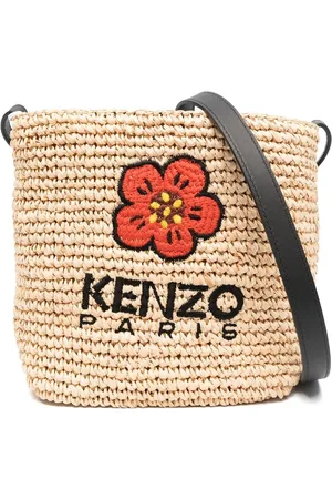Kenzo Boke Flower straw crossbody bag
