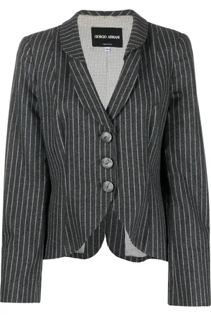 Giorgio Armani 1990s notches lapels pinstripe blazer