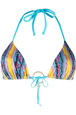 Roberto Cavalli Logo-charm bikini top