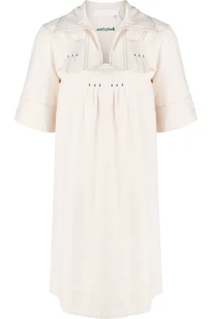 See by Chloé Short-sleeve embroidered minidress