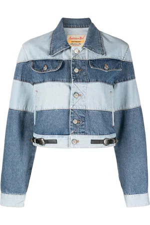 Andersson Bell Mahina patchwork-striped denim jacket