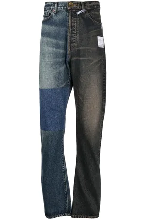 Maison Mihara Yasuhiro Two-tone straight-leg jeans