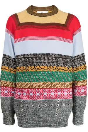 TOGA PULLA Intarsia-knit crew-neck jumper