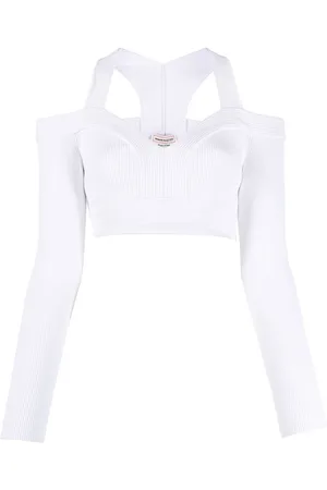 Alexander McQueen Cut-out knitted top