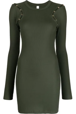 DION LEE Hook & Eye ribbed dress