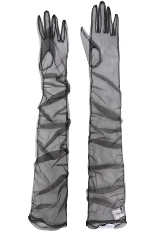 Ioana Ciolacu Sheer long-length gloves
