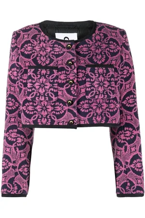 Marine Serre Graphic-print cropped jacket
