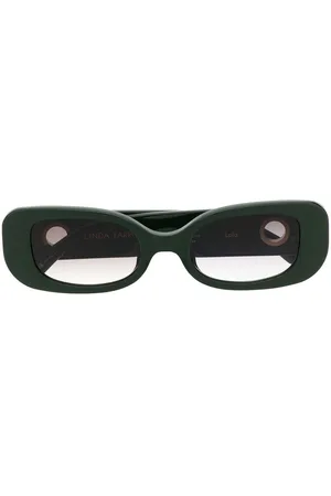Linda Farrow Logo-plaque square-frame sunglasses