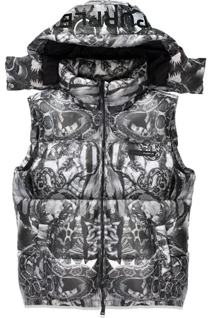 Purple Brand Graphic-print puffer vest