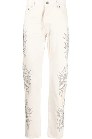 Palm Angels Gem embellished slim-cut jeans