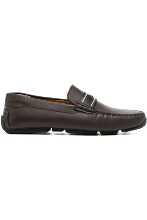 Bally Logo-plaque almond toe loafers