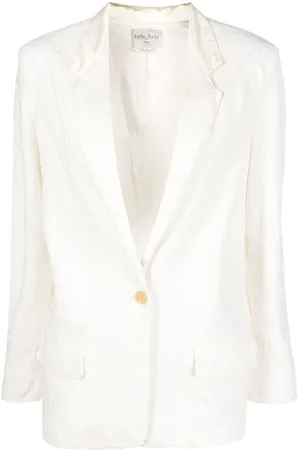 FORTE FORTE Single-breasted linen blazer