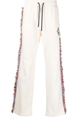 MARCELO BURLON Fringe-detailing jersey track-pant