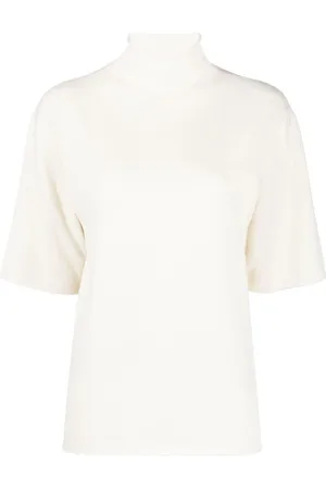 Jil Sander Short-sleeved roll-neck knitted top