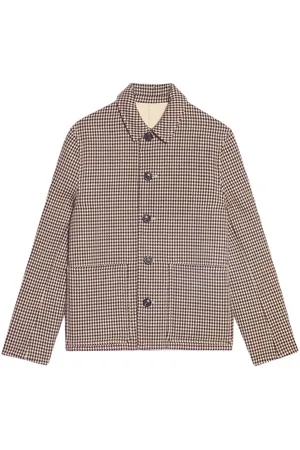 Ami Houndstooth pattern single-breasted jacket