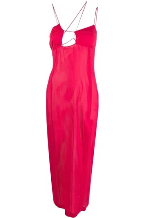 Nensi Dojaka Long asymmetric-neck dress