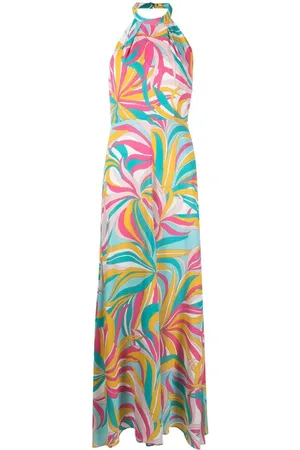 Pinko Graphic-print halterneck dress