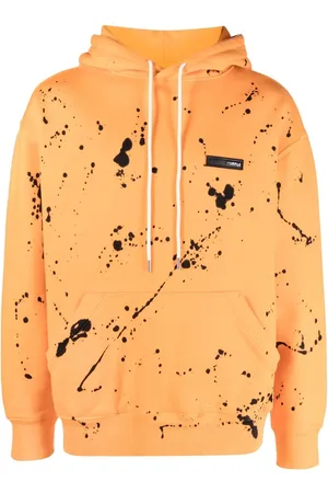 Purple Brand Yellow Paint Splatter Hoodie