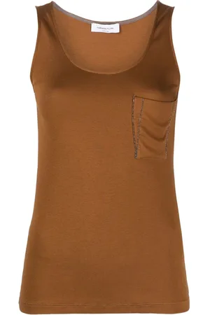 Fabiana Filippi Bead-embellished tank top