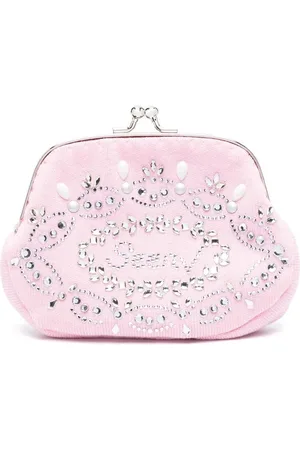 Seen Users Crystal-embellished twist-lock wallet