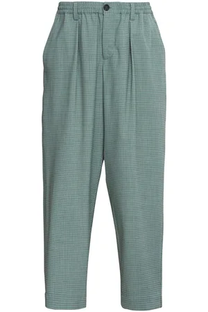 Marni Grid-pattern mid-rise pants