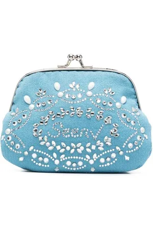 Seen Users Crystal-embellished twist-lock wallet