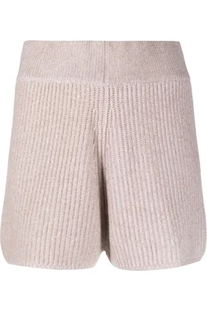 Allude Ribbed cashmere shorts
