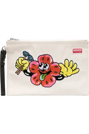 Kenzo Motif-embroidered clutch bag