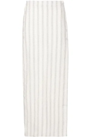 AMIR SLAMA Stripe-print maxi skirt