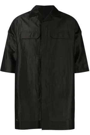 Rick Owens Shimmer-finish short-sleeved shirt