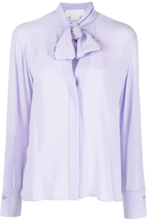 GENNY Tie-fastening embellished blouse