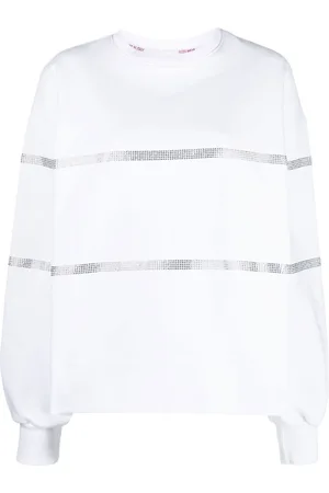 GCDS Crystal-embellished cotton sweatshirt