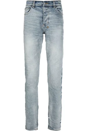 KSUBI Crinkled slim-cut jeans
