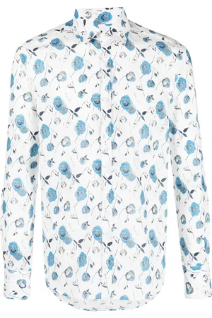 CANALI Floral print classic shirt