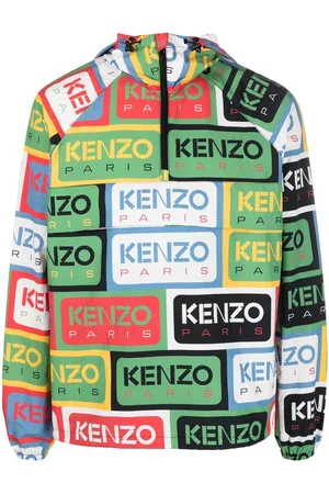 Kenzo Labl-print half-zip windbreaker