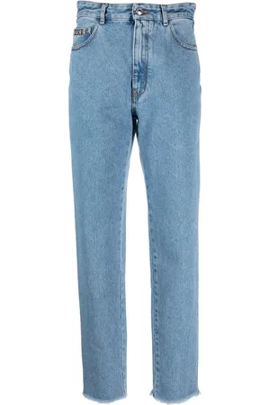 GCDS Crystal-embellished detail straight jeans
