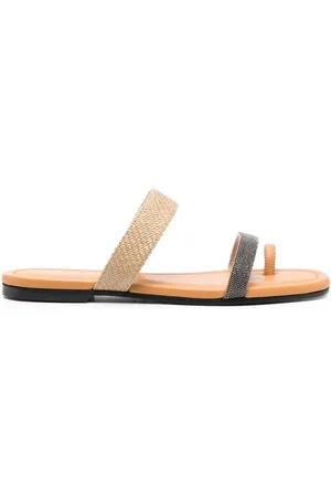 Fabiana Filippi 15mm open-toe leather slides