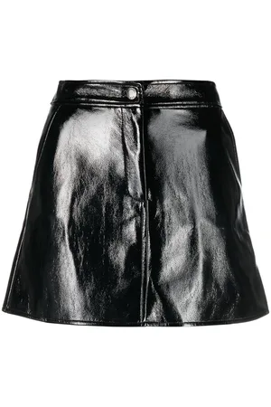 Michael Kors Crinkled patent miniskirt