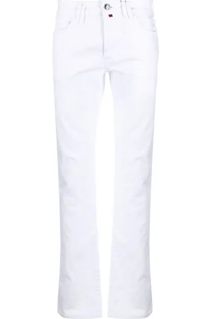 BILLIONAIRE Logo-embroidered straight-leg jeans