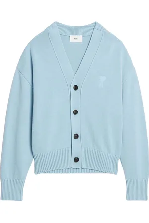 Ami Ami de Coeur intarsia-logo cardigan