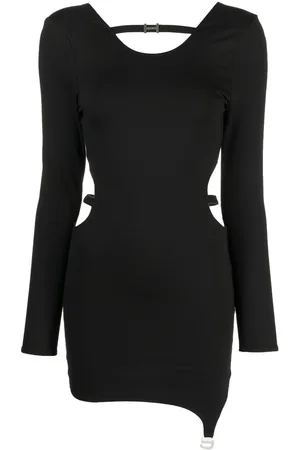 HELIOT EMIL Logo-detail long-sleeve mini dress
