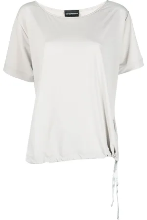 Emporio Armani Side-tie detail T-shirt