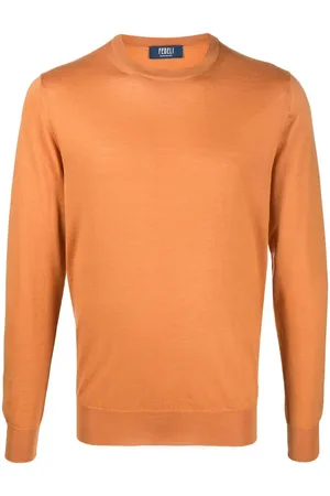 FEDELI Ribbed crew neck jumper