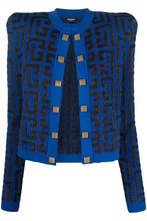 Balmain Monogram jacquard cropped jacket