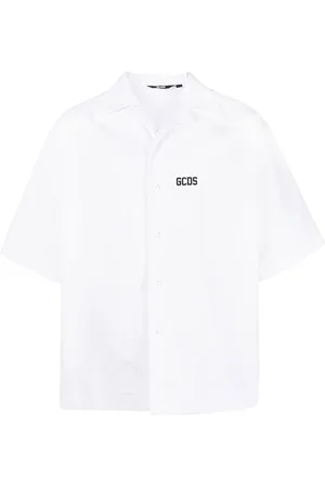 GCDS Logo-print bowling shirt