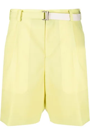 SACAI Belted-waist bermuda shorts