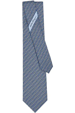 Salvatore Ferragamo Gancini-print silk tie